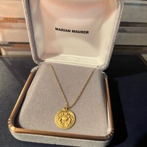 Marian Maurer 18k Gold Cancer Necklace Crab 18”
